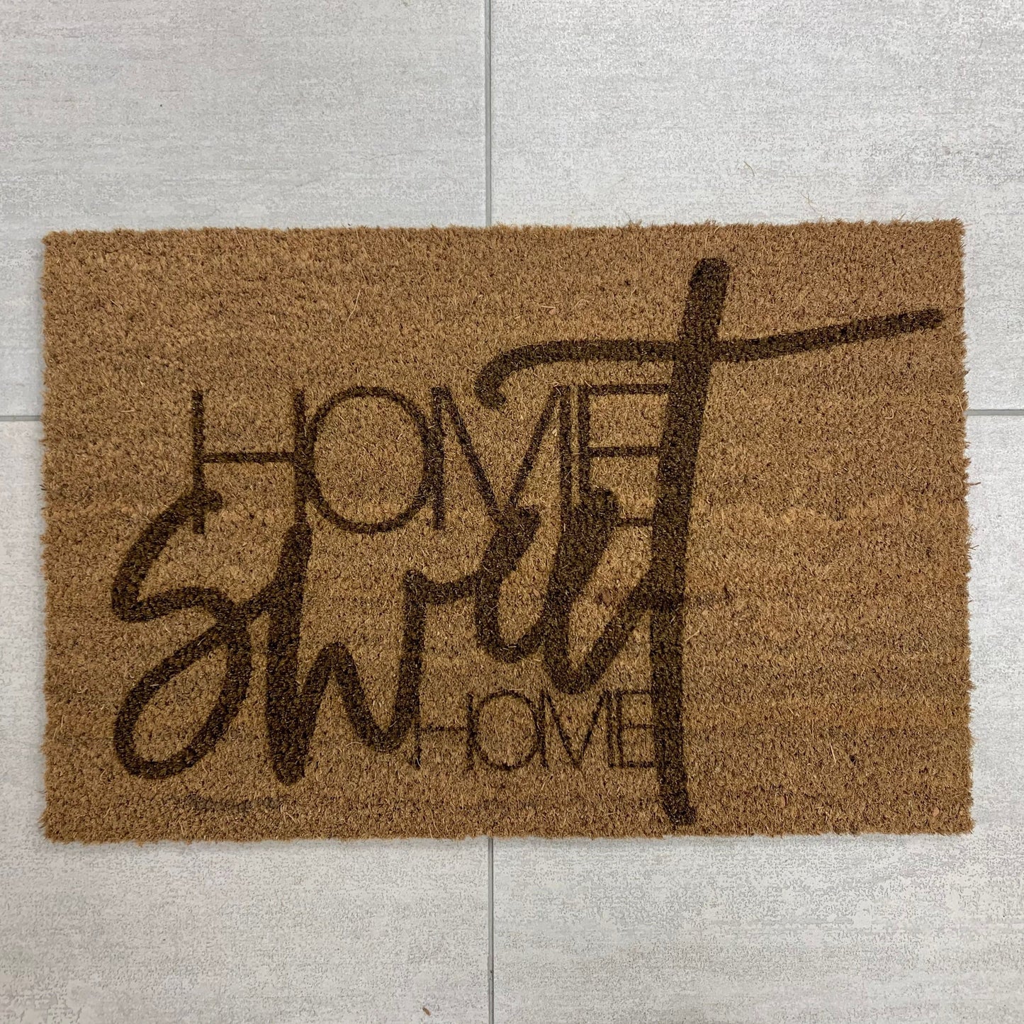 HOME Sweet HOME Kokosfußmatte 60x40cm - Türmatte Indoor Lasergravur Einweihung