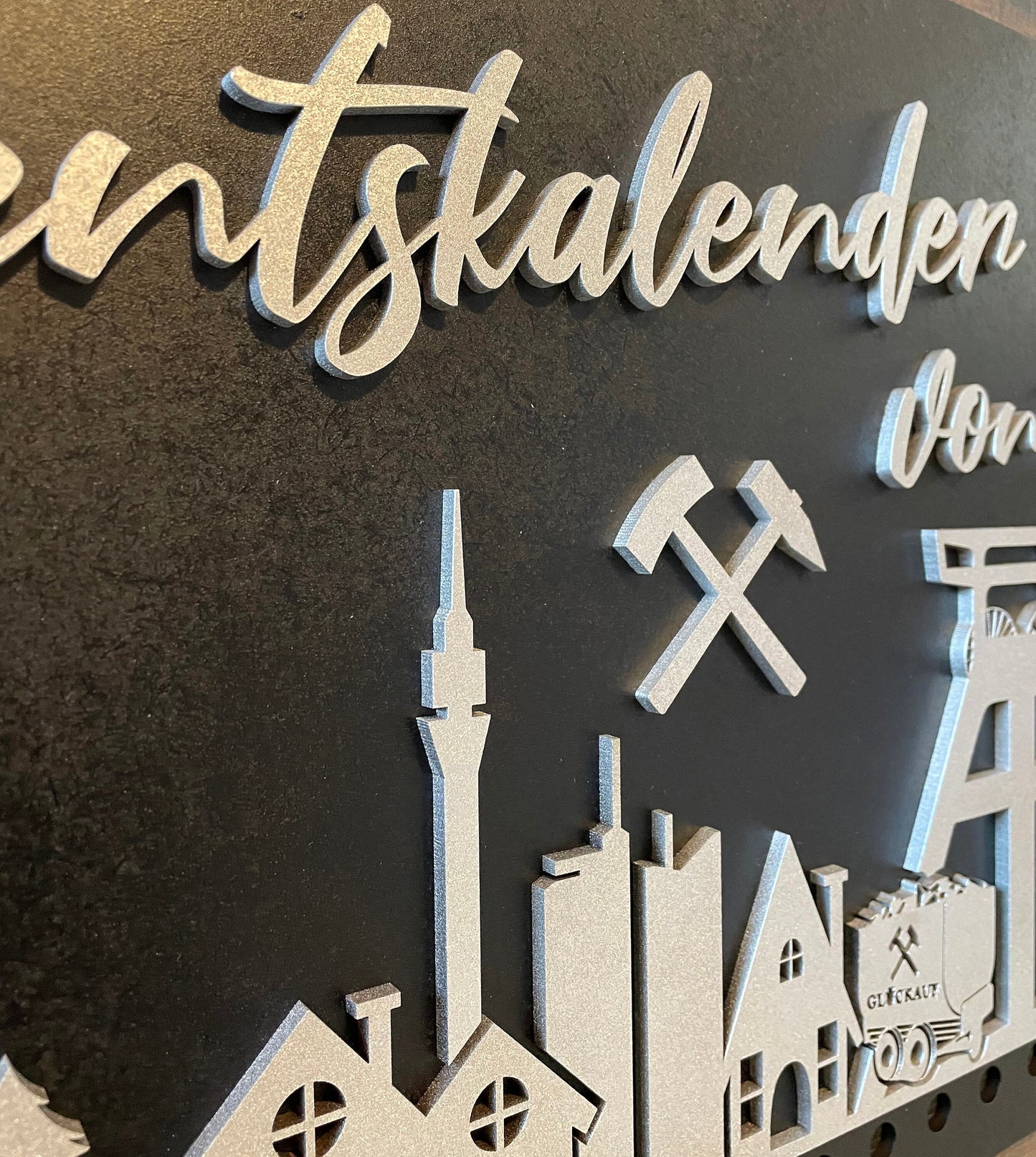 Personalisierter Adventskalender Ruhrpott 3D aus MDF