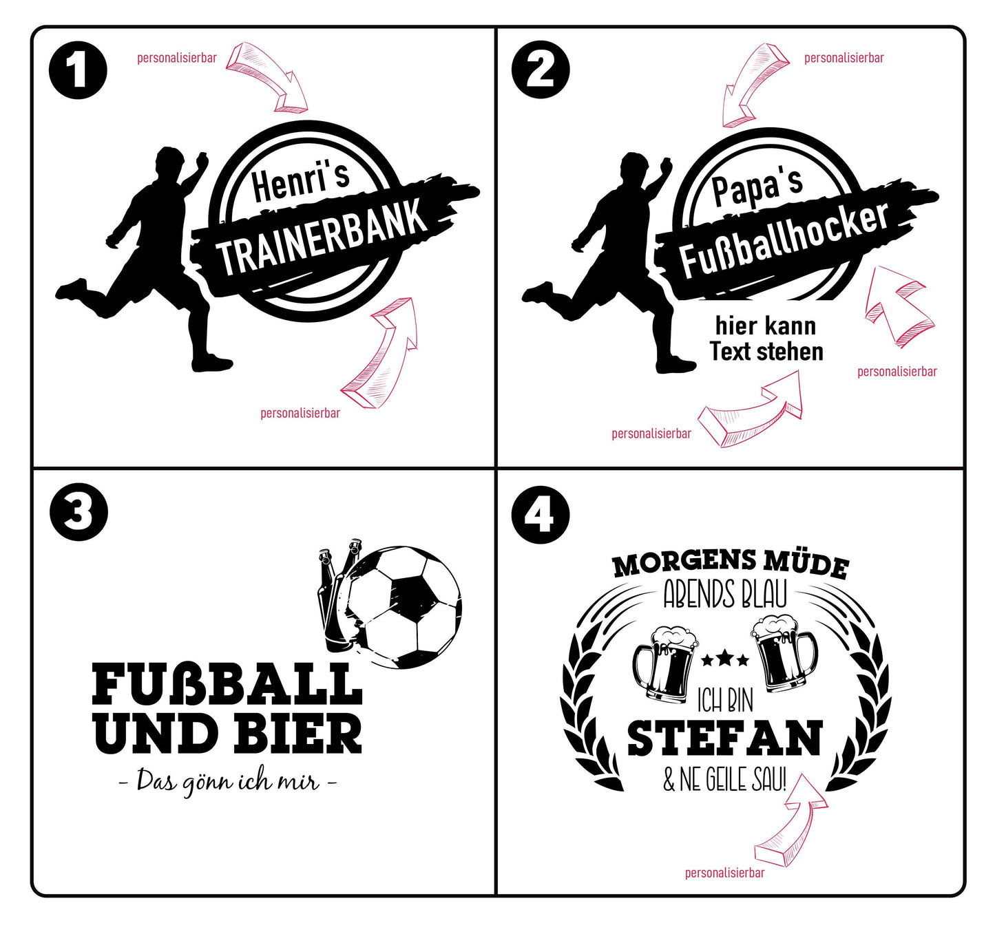 Sitzauflage Fußball 30x40 cm für Getränkekiste