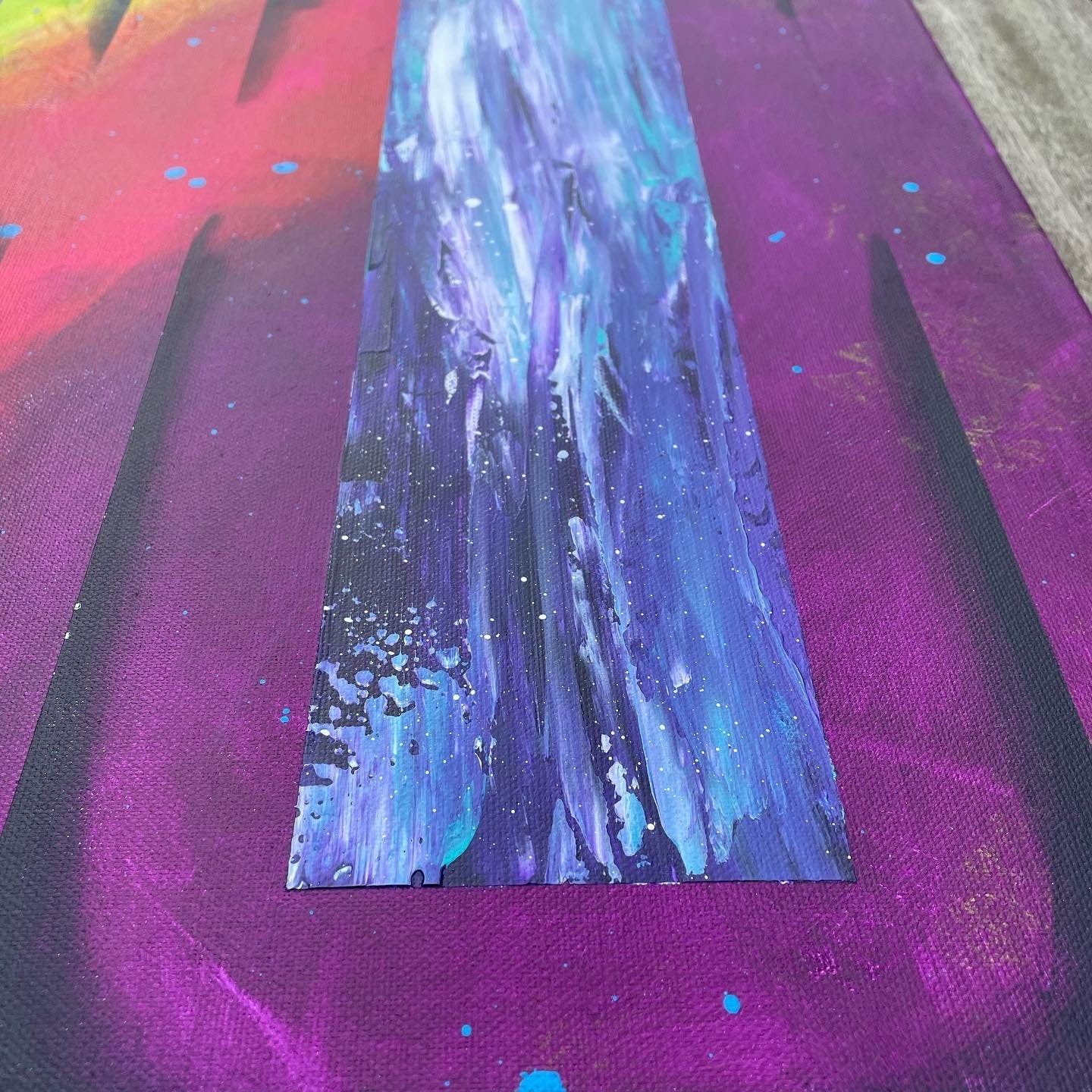 Abstraktes Gemälde aus Acryl handgemalt auf Leinwand 80x80 cm | modernes, individuelles Geschenk | Unikat