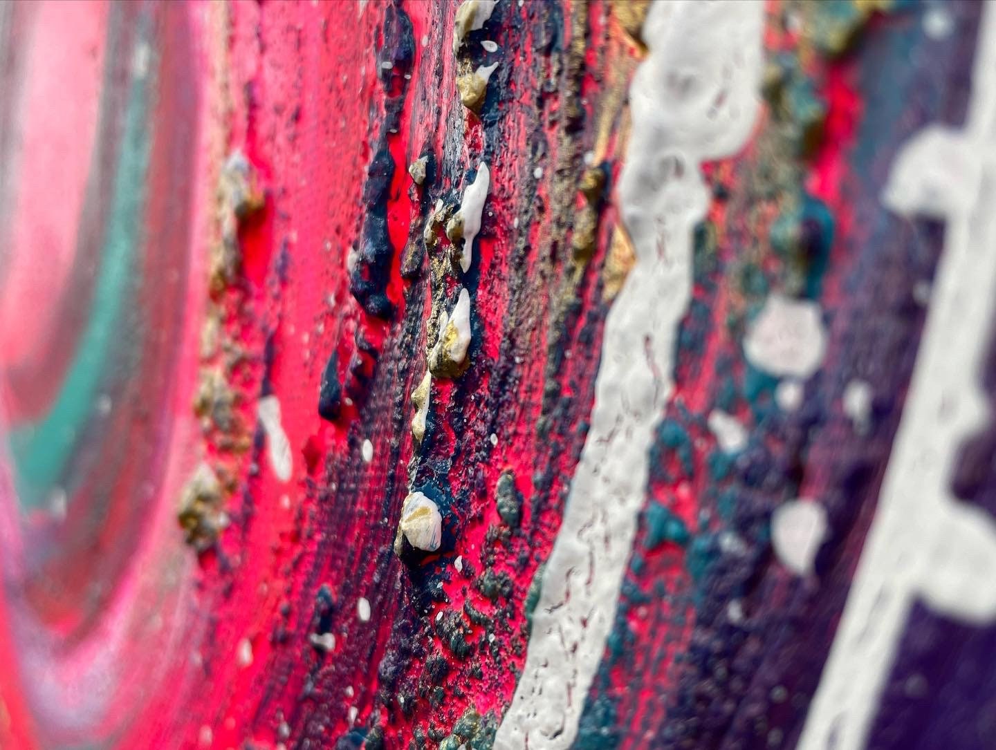 Abstraktes Gemälde aus Acryl handgemalt auf Leinwand 40x40 cm | modernes, individuelles Geschenk | Unikat