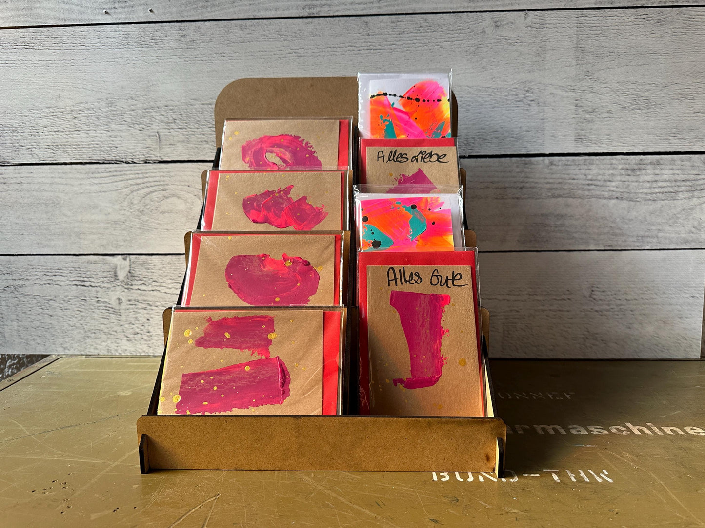 Verkaufstheke Verkaufsstand Holz Display Regalständer für Grußkarten