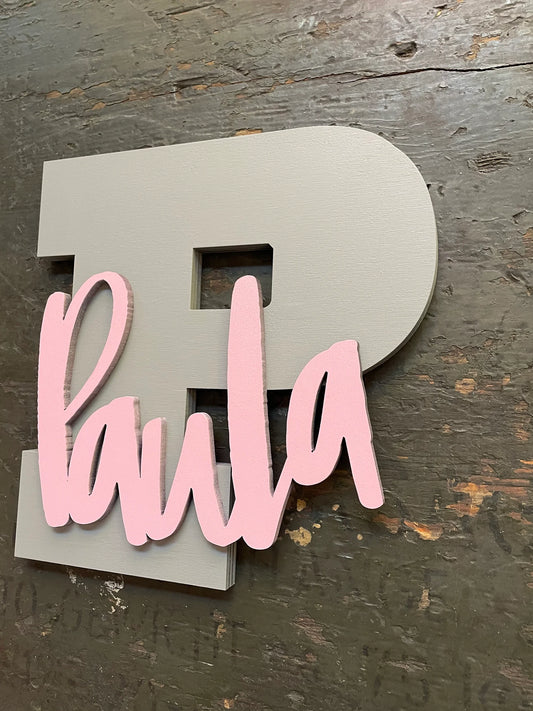 Personalisiertes Namensschild Kinderzimmer - Türschild mit Namen - Wanddeko Baby