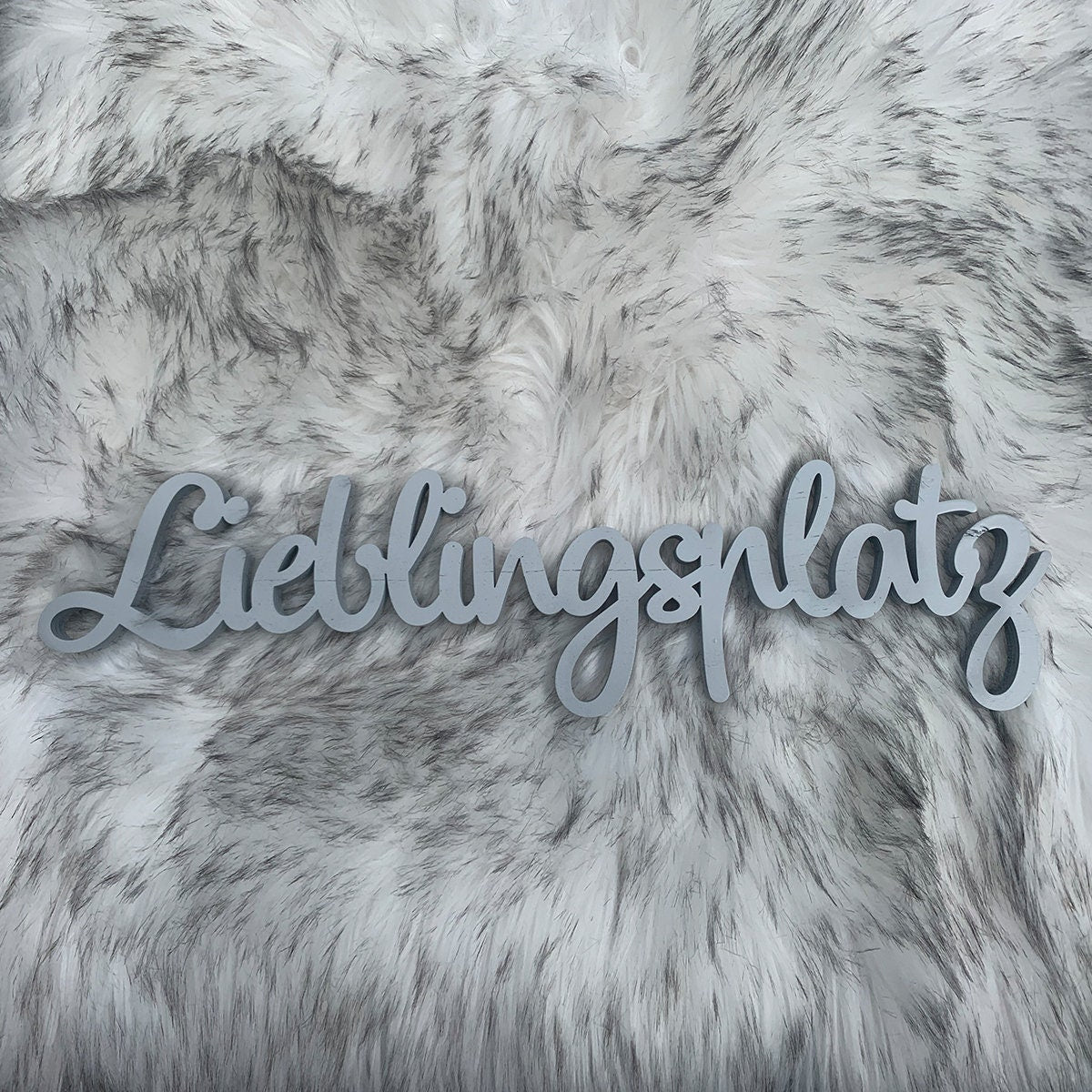 Lieblingsplatz Schriftzug Holz 3D - Wanddeko 25cm 50cm 90cm - Selbstklebend