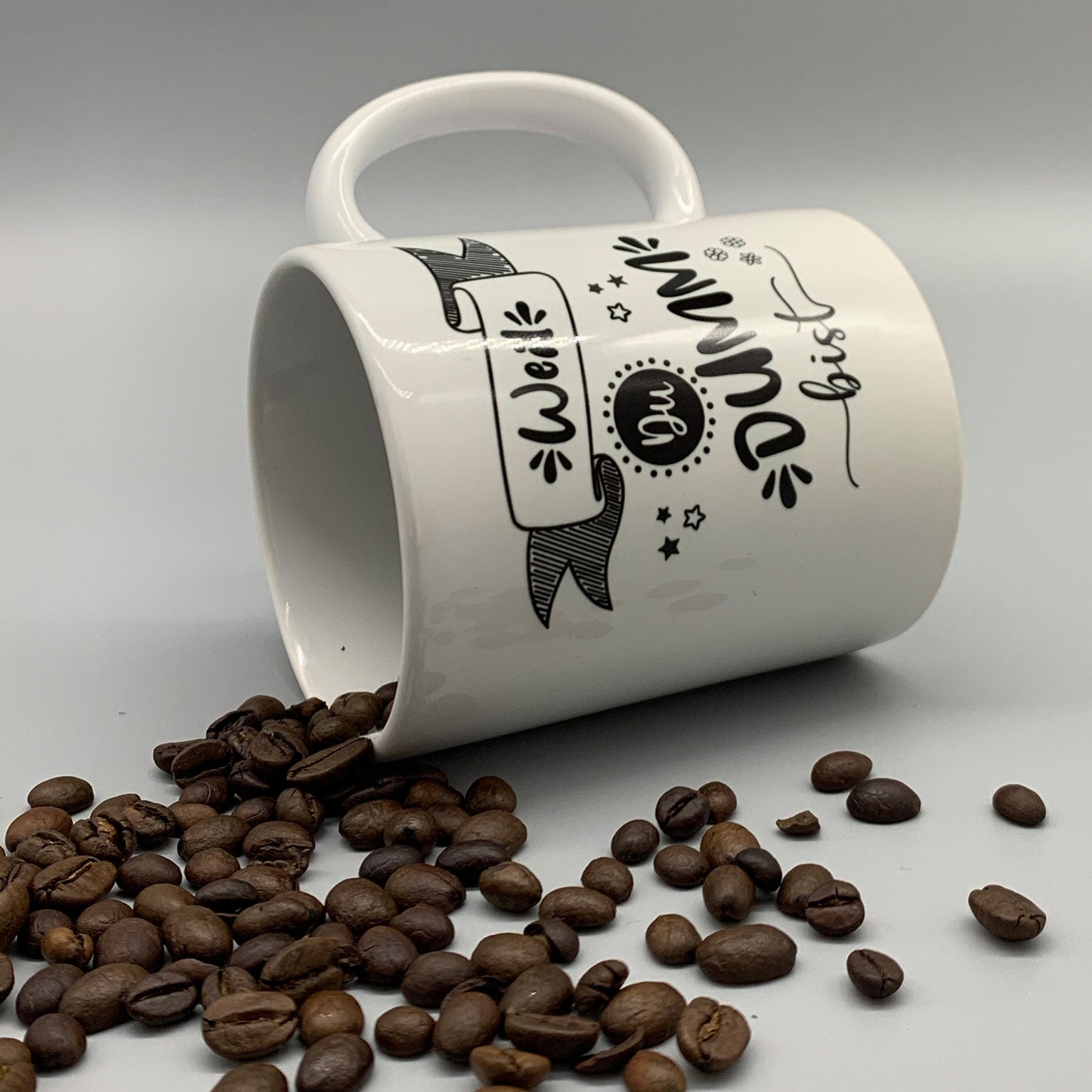 Tasse mit Spruch "Weil DU DUMM bist" Kaffeetasse | Kaffeebecher