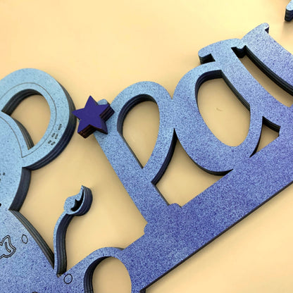 Personalisierter Holz Schriftzug Kinderzimmer