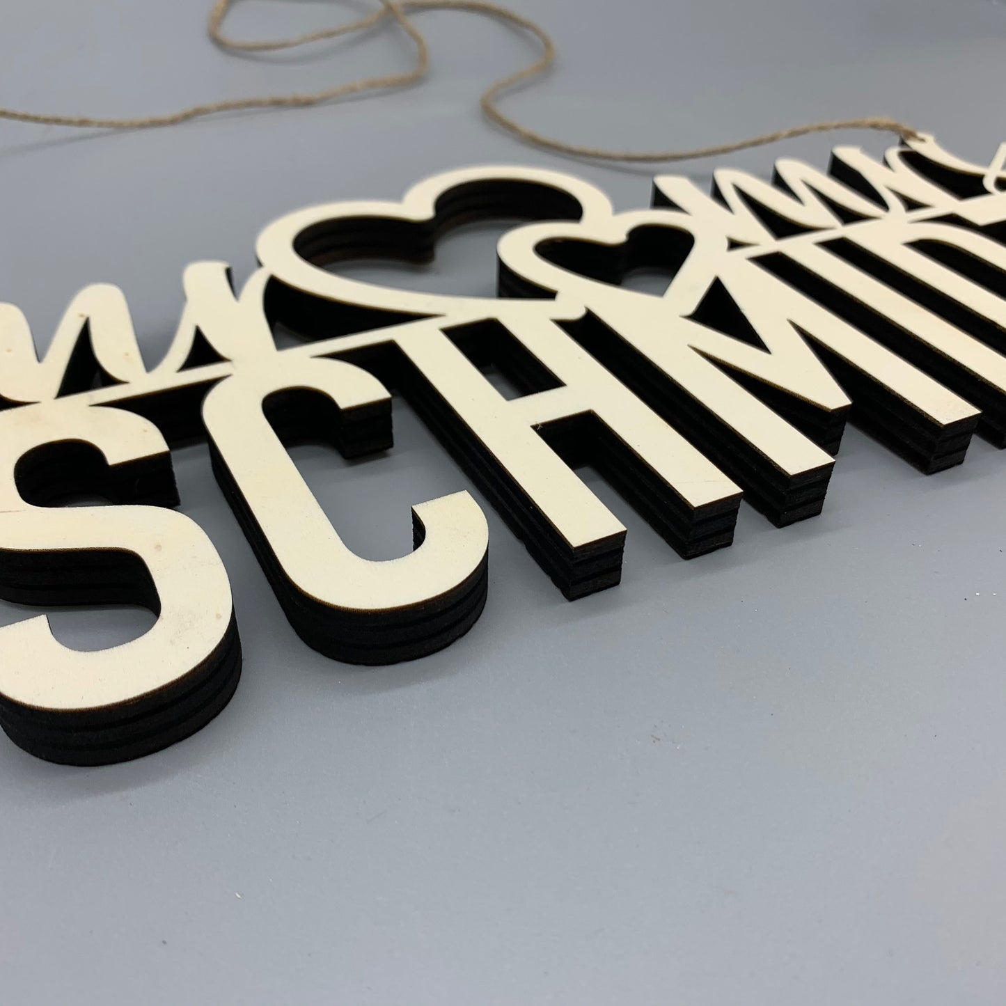 Mr & Mrs Schriftzug Holz - Hochzeitsgeschenk Wanddeko - 40x20cm oder 60x30cm