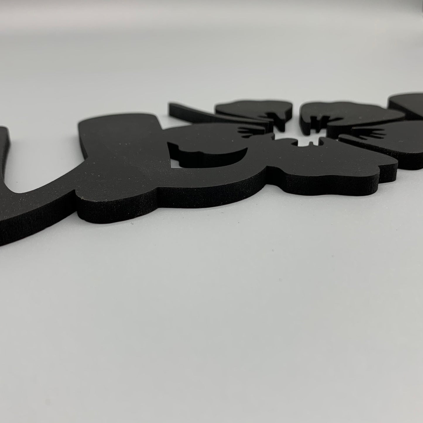 Aloha Schriftzug mit Hibiskusblüte | 3D Schriftzug | Wanddeko | Wandkunst | Wandschild | 3D Wandtattoo