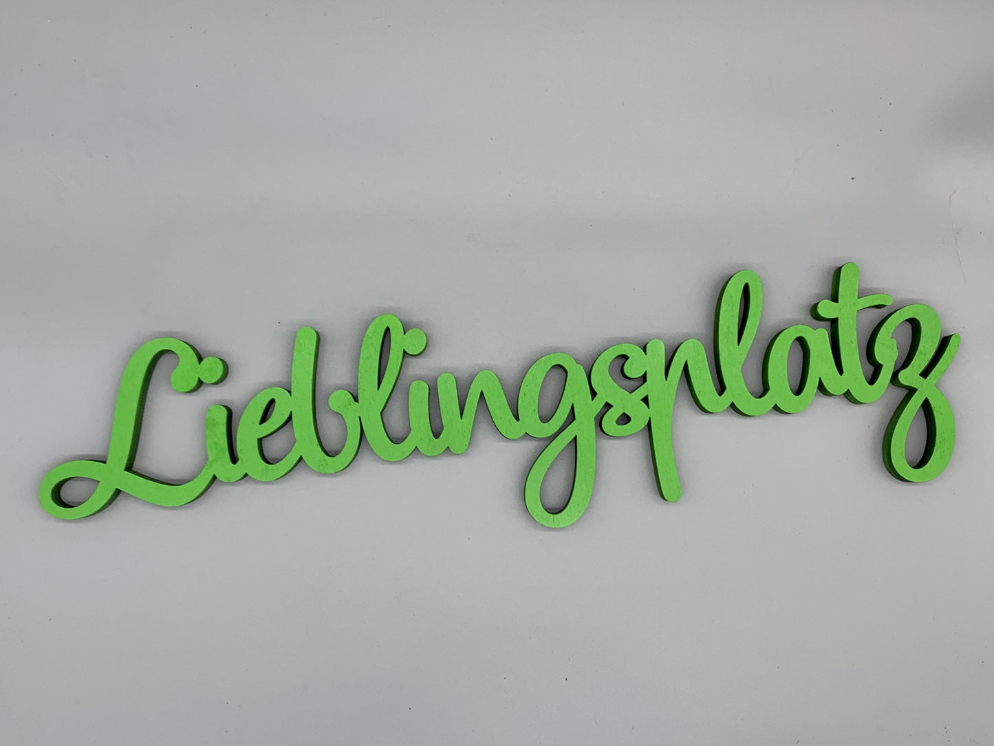 Lieblingsplatz Schriftzug Holz 3D - Wanddeko 25cm 50cm 90cm - Selbstklebend
