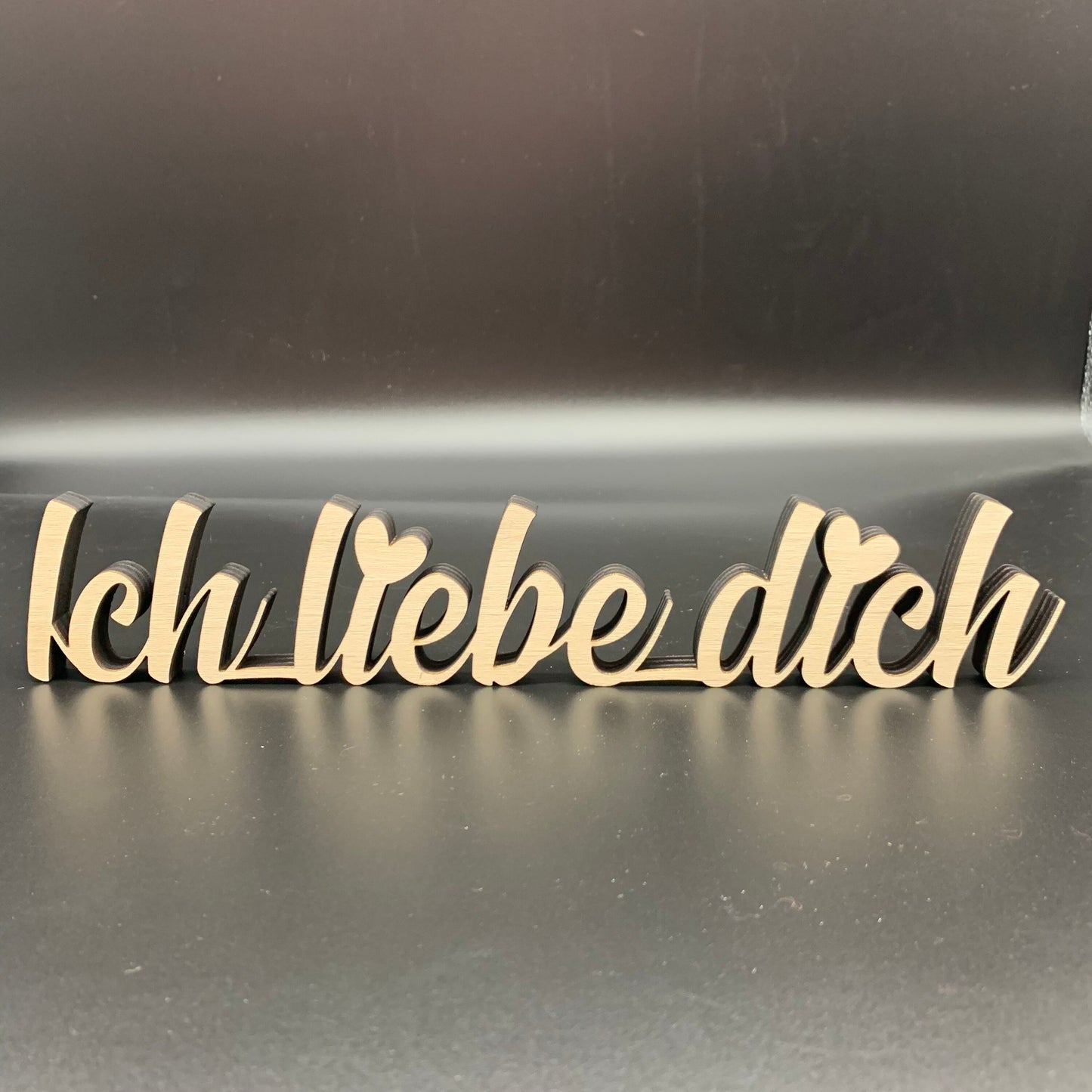 Schriftzug Ich Liebe Dich aus Holz | Valentinstag | Geschenk | Liebeserklärung | stehend | Hochzeitsgeschenk | Liebe | verliebt | 3D