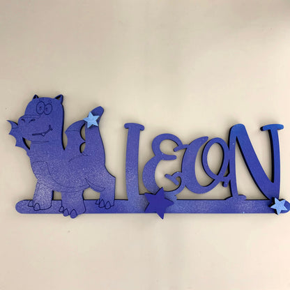 Namensschild mit Dinosaurier personalisiert | Türschild | Schild | Kinderzimmer | Baby | Kinderzimmerdeko | Wanddeko |