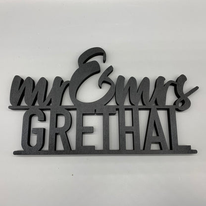 Türschild Familie | Mr & Mrs Familienschild | Familie | Familienname | Holzschild | personalisiert | 3D Wanddeko