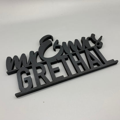 Türschild Familie | Mr & Mrs Familienschild | Familie | Familienname | Holzschild | personalisiert | 3D Wanddeko