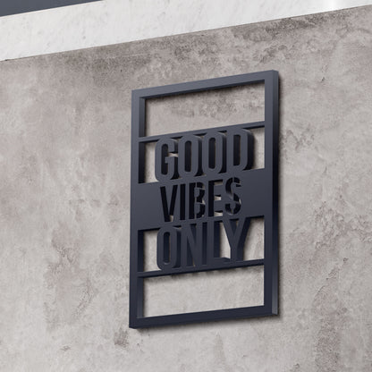 Good vibes only Schriftzug | 3D Schriftzug | Wanddeko | Wandkunst | Wandschild | 3D Wandtattoo
