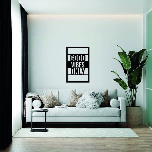 Good vibes only Schriftzug | 3D Schriftzug | Wanddeko | Wandkunst | Wandschild | 3D Wandtattoo