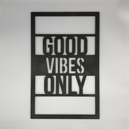 Good vibes only Schriftzug | 3D Schriftzug | Wanddeko | Wandkunst | Wandschild | 3D Wandtattoo