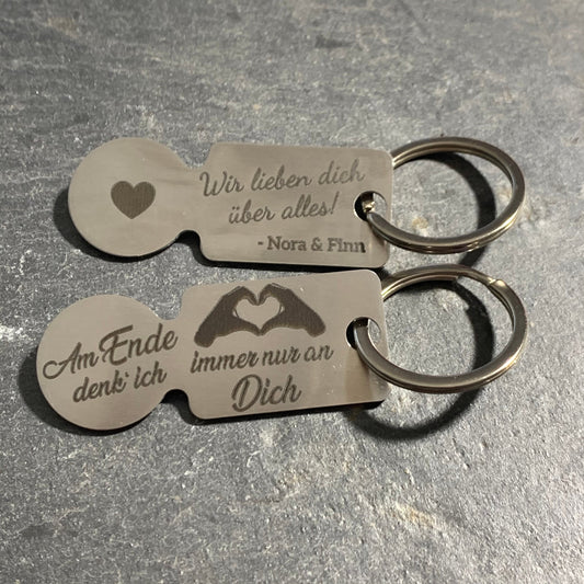 personalisierter Einkaufswagenlöser | Wagenknacker | Wagenlöser | anstatt Einkaufswagenchip | Schlüsselanhänger | Metall | Geschenk