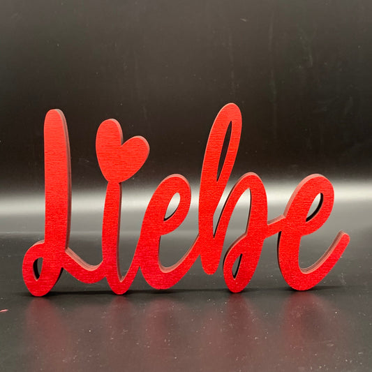 Schriftzug Liebe aus Holz | Hochzeitsdeko | Geschenk | Liebeserklärung | stehend | Hochzeitsgeschenk | Liebe | verliebt | 3D Schriftzug