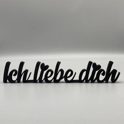 Schriftzug Ich Liebe Dich aus Holz | Valentinstag | Geschenk | Liebeserklärung | stehend | Hochzeitsgeschenk | Liebe | verliebt | 3D