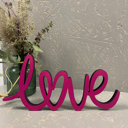 Schriftzug LOVE aus Holz | Valentinstag | Geschenk | Liebeserklärung | stehend | Hochzeitsgeschenk | Liebe | verliebt | 3D Schriftzug