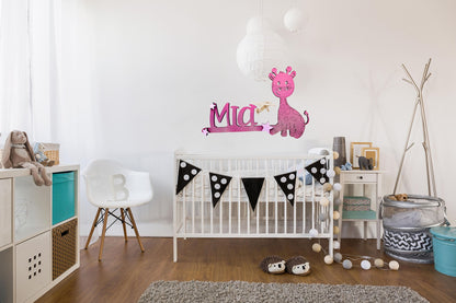 Personalisierter Holz Schriftzug Kinderzimmer