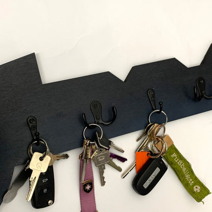 personalisiertes Schlüsselbrett | Garderobe & Kiste | Schlüsselkasten | Schlüsselparkplatz | Schlüsselleiste | Holz