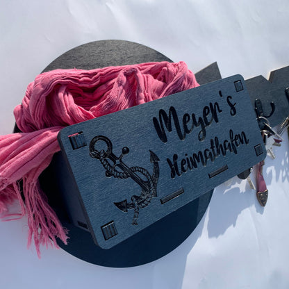 personalisiertes Schlüsselbrett | Garderobe & Kiste | Schlüsselkasten | Schlüsselparkplatz | Schlüsselleiste | Holz