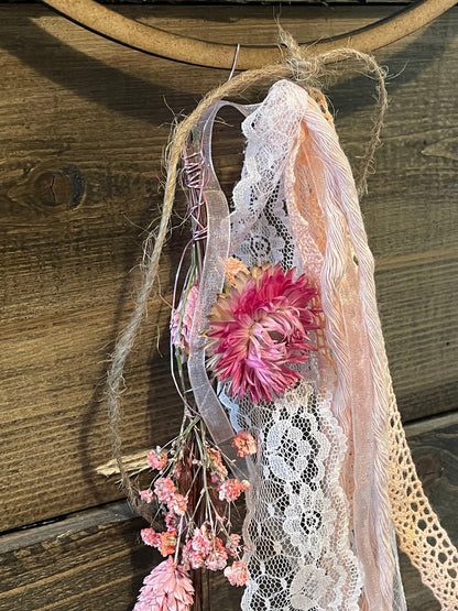 Personalisierter Hoop mit Trockenblumen Ø 23 cm