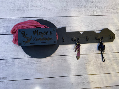 personalisiertes Schlüsselbrett | Garderobe & Kiste | Schlüsselkasten | Schlüsselparkplatz | Schlüsselleiste | Holz