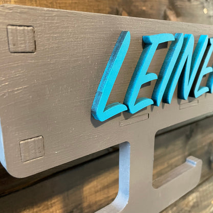 Hundegarderobe XL Personalisiert 45cm - Leinenhalter Wandmontage Leinenparkplatz