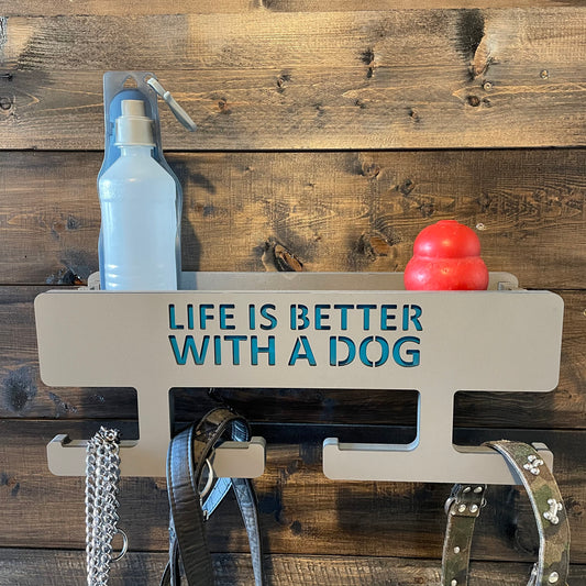 Leinenplatz  Hundegarderobe personalisiert Leinengarderobe Leinenparkplatz Leinenhalter Ordnung Hundefan Accessoire