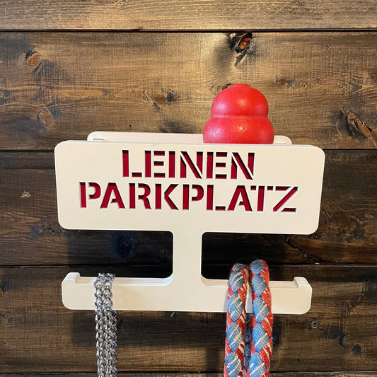 Personalisierte Hundegarderobe, Leinengarderobe, Leinenparkplatz, Leinenhalter, Hundeleine aufhängen, Leine aufhängen
