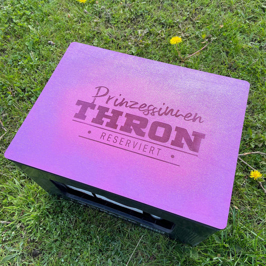 Personalisierte Sitzauflage 30x40 cm – Getränkekiste Hocker