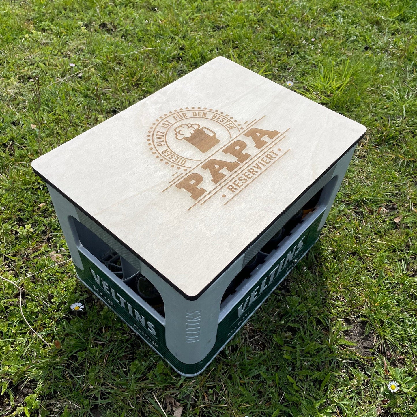 Personalisierte Sitzauflage 30x40 cm aus Holz