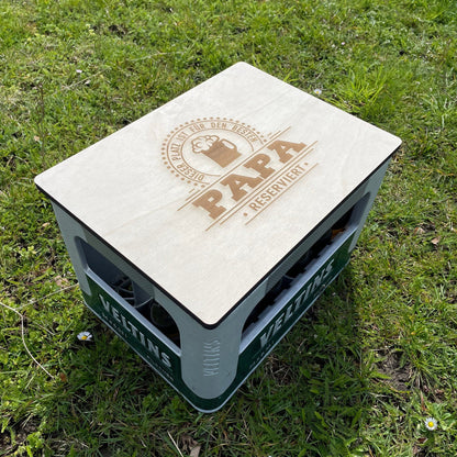 Personalisierte Sitzauflage 30x40 cm aus Holz
