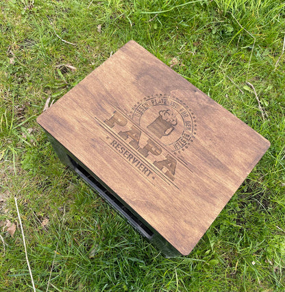 Personalisierte Sitzauflage 30x40 cm aus Pappelfurnierholz