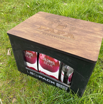 Personalisierte Sitzauflage 30x40 cm aus Pappelfurnierholz