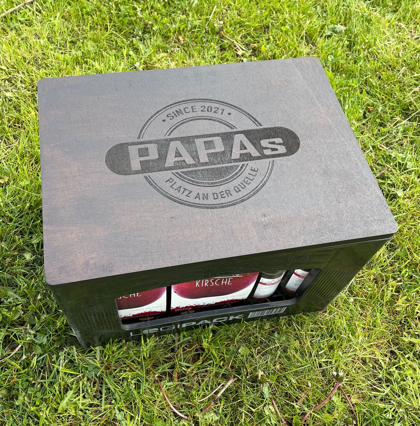 Personalisierte Sitzauflage 30x40 cm aus Holz