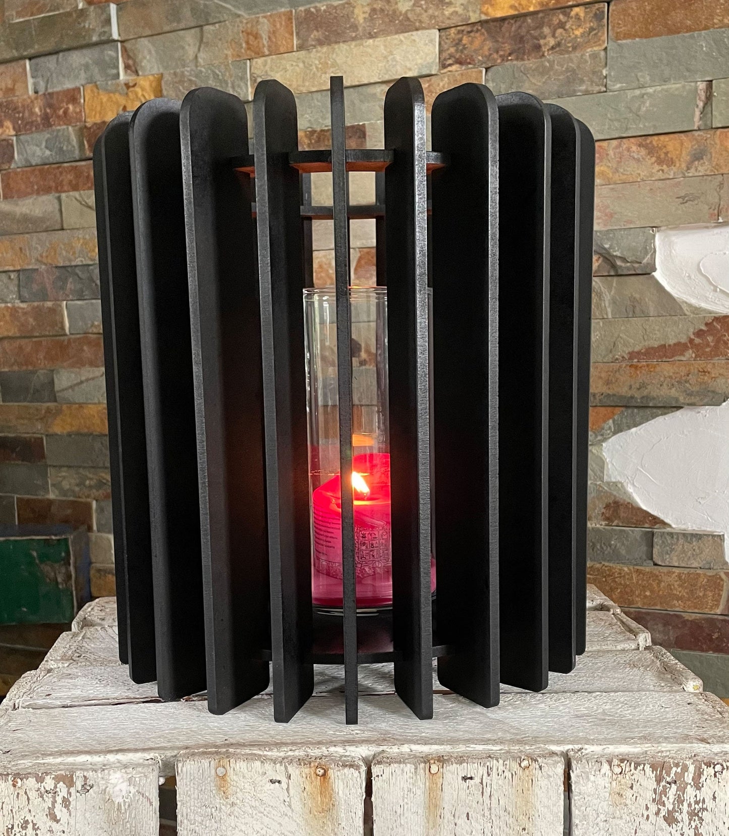 Windlicht für Kerze, Kerzenständer