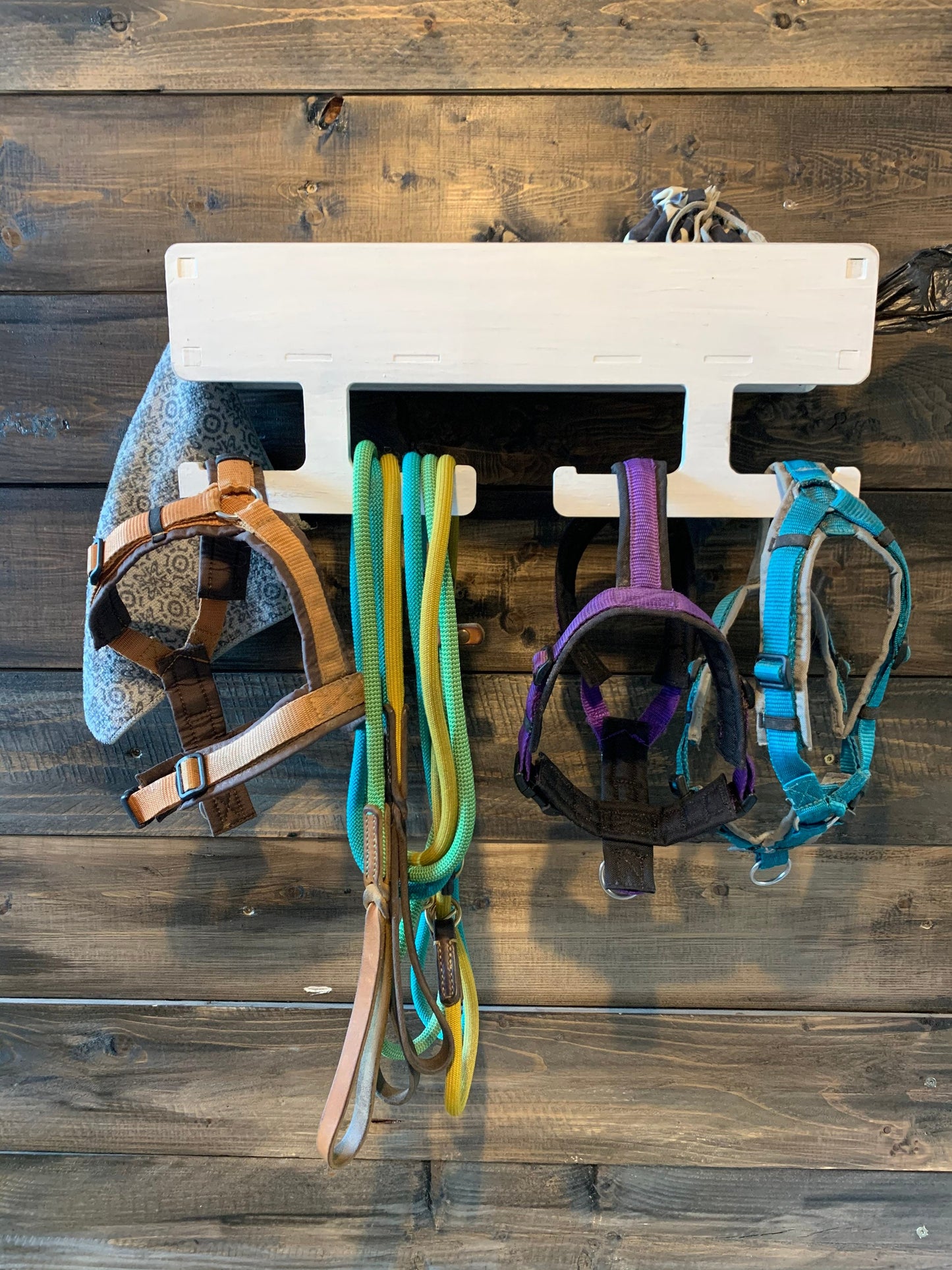 Hundegarderobe XL Personalisiert 45cm - Leinenhalter Wandmontage Leinenparkplatz
