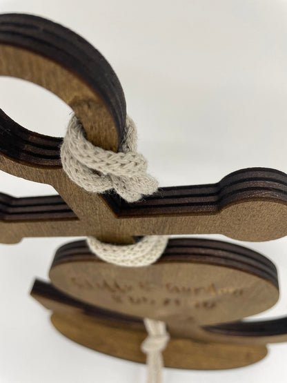Anker Personalisiert Holz 21cm - Valentinstag Hochzeit Jahrestag Geschenk Deko