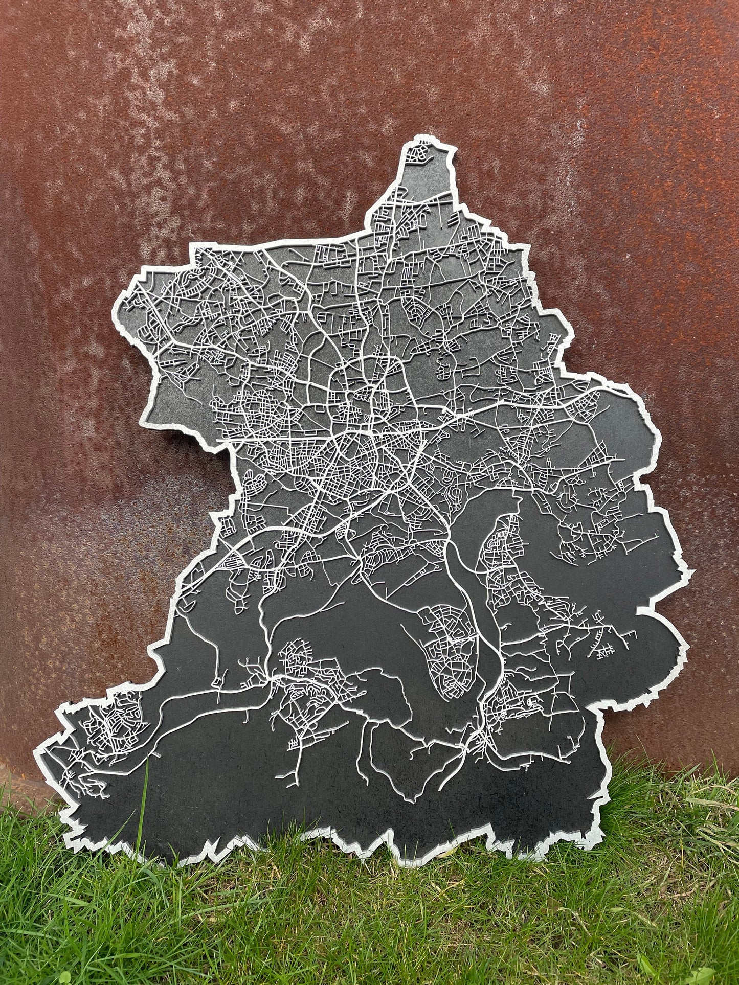 Personalisierte Stadtkarte aus MDF mit 3D Effekt