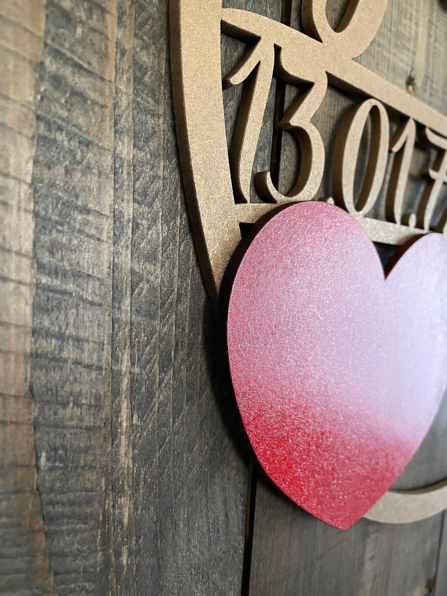 Personalisierter Hoop aus MDF – Geschenk zum Jubiläum