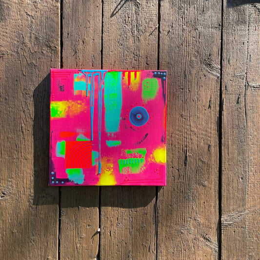 Abstraktes Gemälde aus Acryl handgemalt auf Leinwand 40x40 cm | modernes, individuelles Geschenk | Unikat