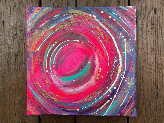 Abstraktes Gemälde aus Acryl handgemalt auf Leinwand 40x40 cm | modernes, individuelles Geschenk | Unikat