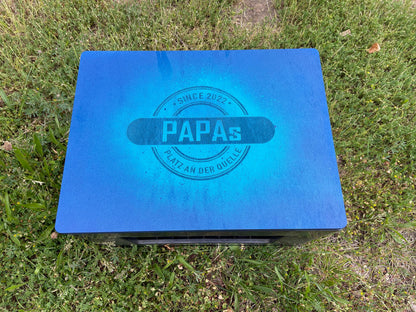 Personalisierte Sitzauflage 30x40 cm aus Holz