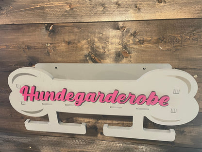 Hundegarderobe  Knochenform, Leinenplatz, personalisiert, Leinengarderobe, Leinenparkplatz, Leinenhalter, Hundeleine, Leine aufhängen