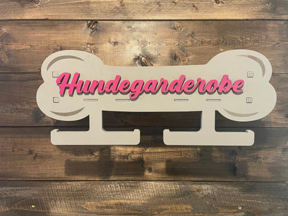Hundegarderobe  Knochenform, Leinenplatz, personalisiert, Leinengarderobe, Leinenparkplatz, Leinenhalter, Hundeleine, Leine aufhängen