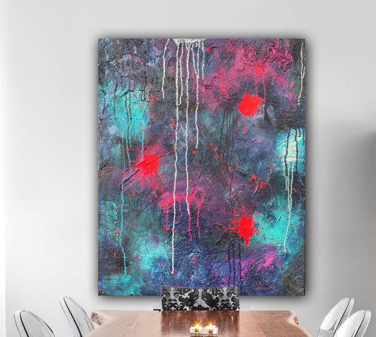 Modernes Acryl Gemälde 80x100 cm handgemalt auf Leinwand | individuelles Geschenk | Unikat