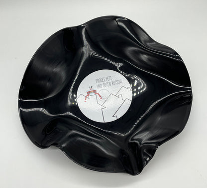 Schallplatten Schalen 2 Stk.  handgefertigt aus Vintage upcycled Vinyl Schallplatten, Upcycling